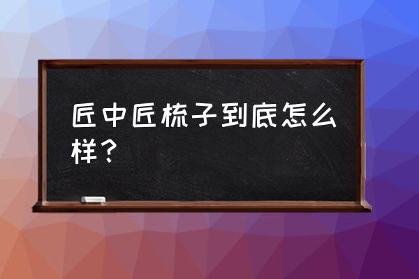 谭木匠梳子怎么样 匠中匠梳子到底怎么样？