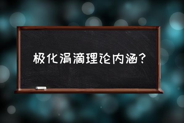 涓滴效应 极化涓滴理论内涵？