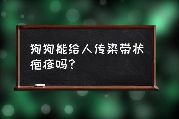 缠腰蛇会传染给家人吗 狗狗能给人传染带状疱疹吗？