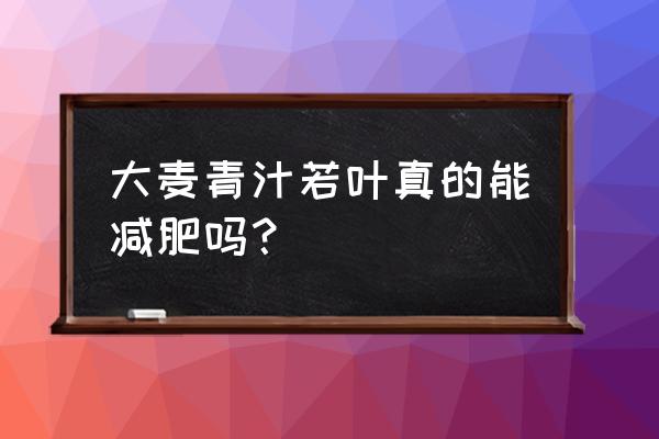 大麦若叶青汁的危害 大麦青汁若叶真的能减肥吗？