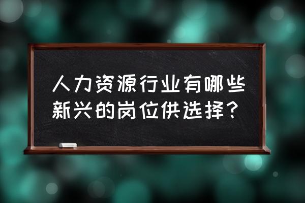 人力资源主要从事什么工作 人力资源行业有哪些新兴的岗位供选择？