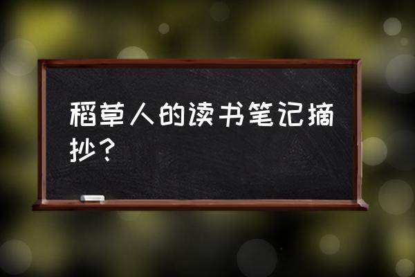 细米主要内容摘抄 稻草人的读书笔记摘抄？